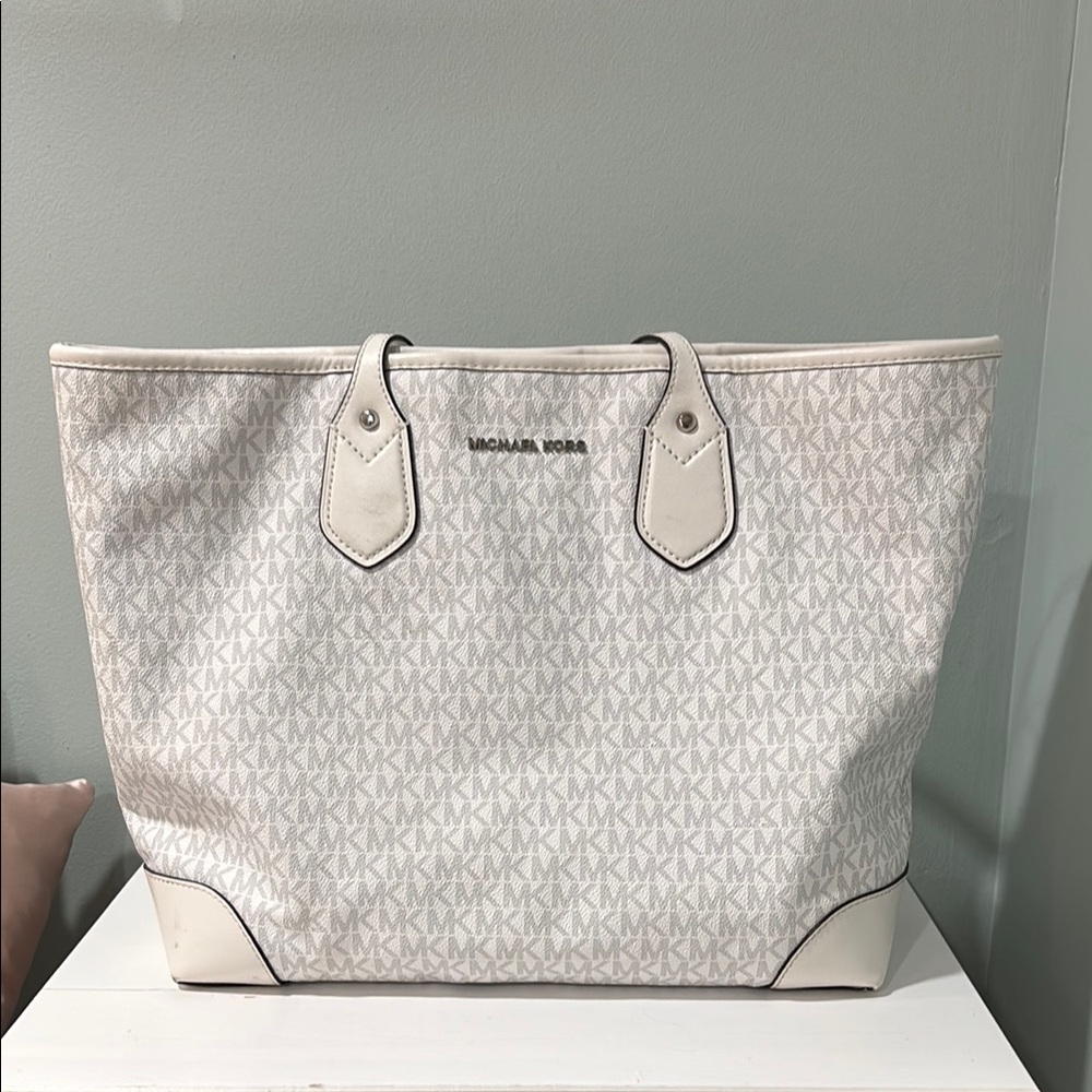 Michael Kors Cream Monogram Tote Bag